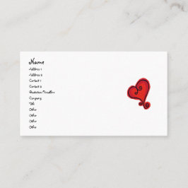 Cartão de visita do CORAÇÃO do ROLO