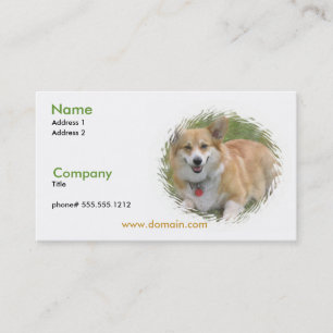 Cartão de visita do Corgi