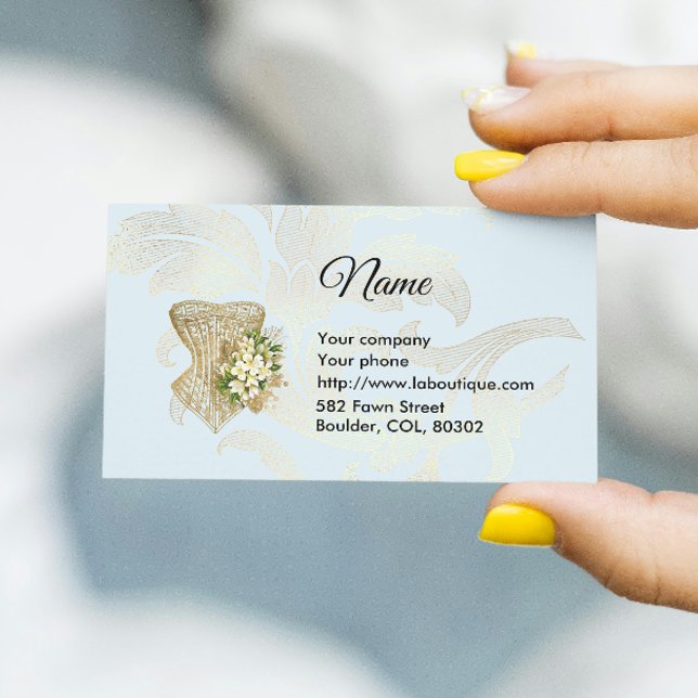 Cartão de visita do Corset de Moda (Criador carregado)