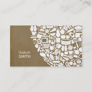 Cartão de visita do costume do cozinhar do café de