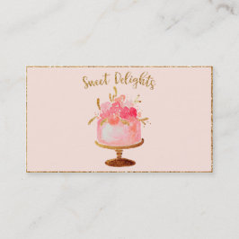Cartão de visita do costume dos bolos & dos doces