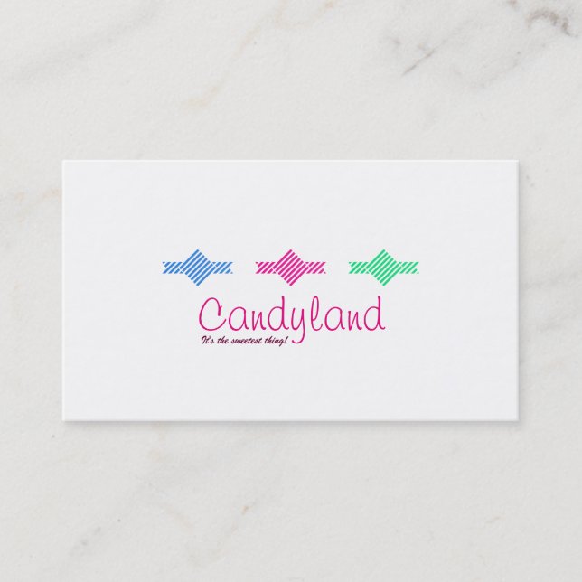 Cartão de visita do costume dos doces de Candyland (Frente)