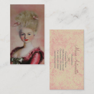 Cartão de visita do ~ da rainha Marie Antoinette