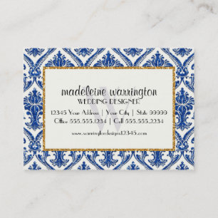 Cartão De Visita Do damasco Dourado do brilho do falso negócio