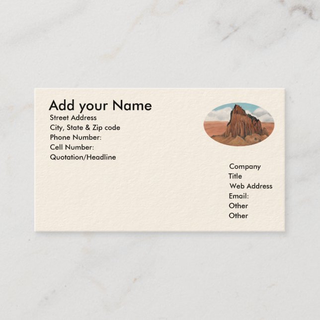 Cartão de visita do ~ de Tsé Bit A'í do ~ de (Frente)