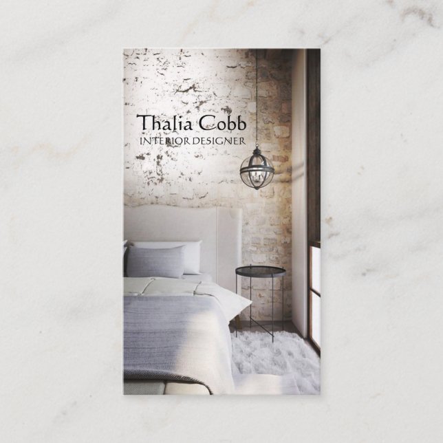 Cartão de visita do decorador de casa do designer (Frente)