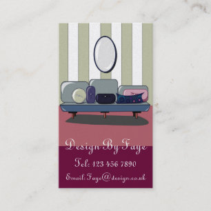 Cartão de visita do desenhista do interior ou da