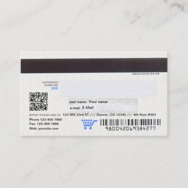 Cartão de visita do design de cartão do crédito (Frente)