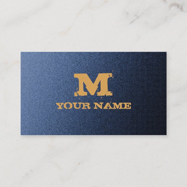 Cartão de visita do design de Denin customizável (Frente)