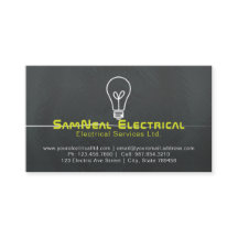 Cartão de visita do design do logotipo da ampola