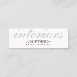 Cartão de visita do Designer Branco Simples e Boni