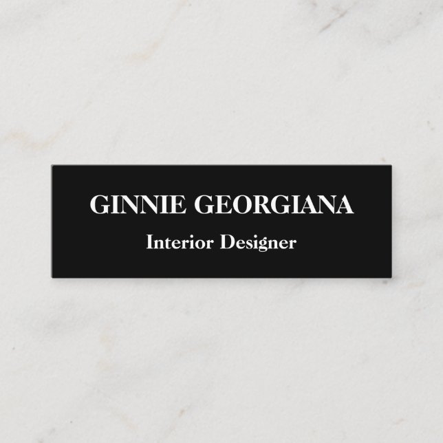 Cartão de visita do Designer de Interior Moderno e (Frente)