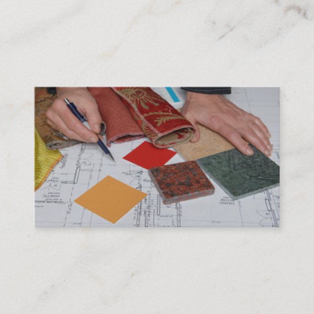 Cartão de visita do designer de interiores (Frente)