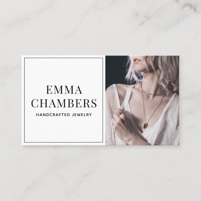 Cartão de visita do Designer de Joias (Frente)