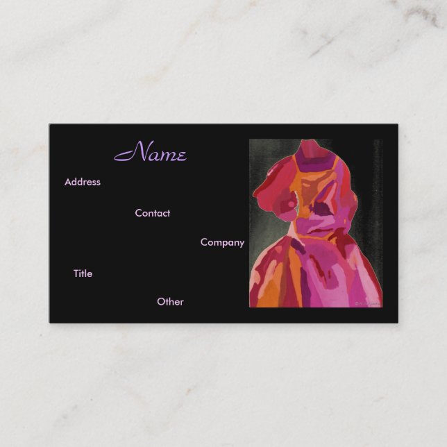 Cartão de visita do Designer de Moda Autumn II (Frente)