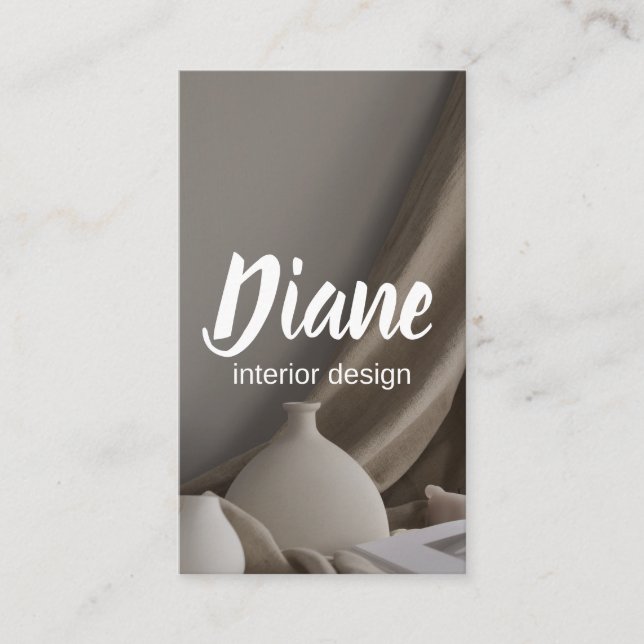 Cartão de visita do Designer Interior (Frente)