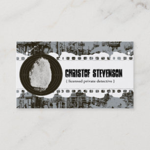 Cartão de visita do detetive privado da impressã