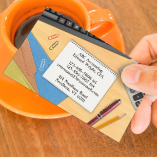 Cartão de visita do Diretório de Trabalho de Conta