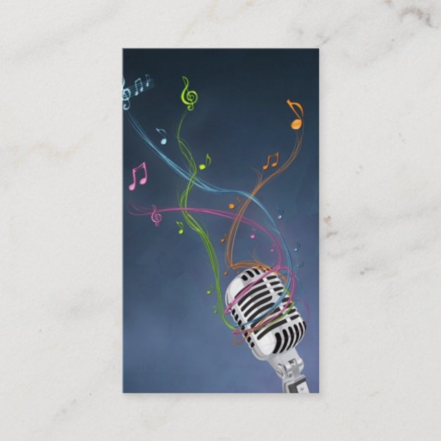 Cartão de visita do disco-jóquei (Frente)