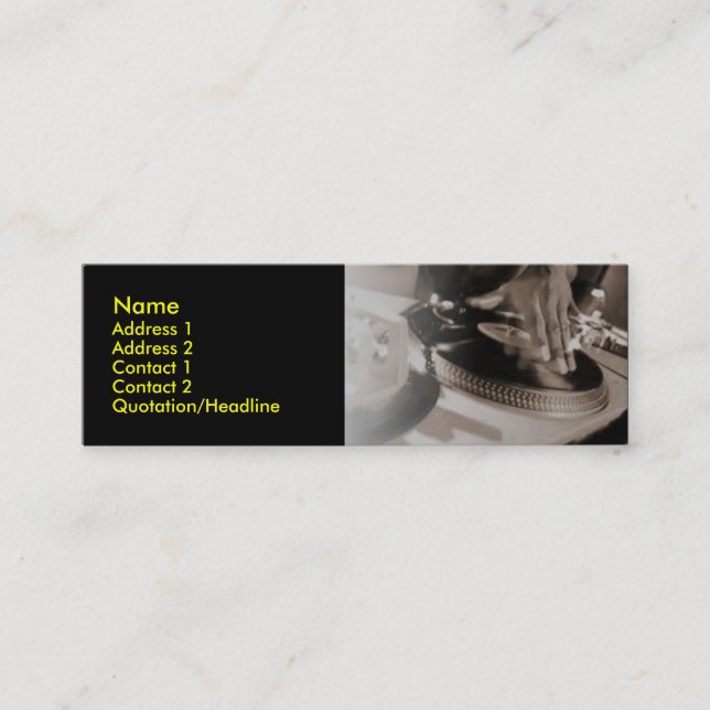 Cartão de visita do DJ (Frente)