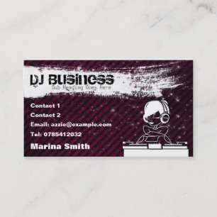 Cartão de visita do DJ [fêmea] - customisable