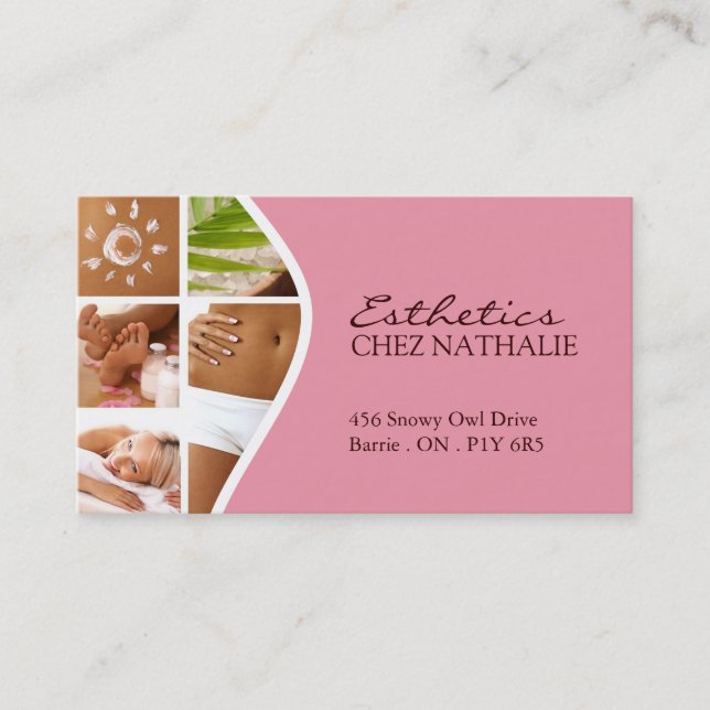 Cartão de visita do ~ do Aesthetician (Frente)