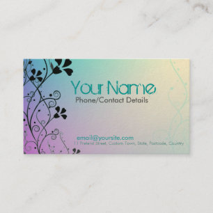 Cartão de visita do doce do arco-íris