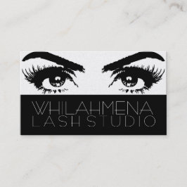 Cartão de visita do Dourado Eyelash Extensions Stu