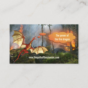Cartão de visita do Dragão de Fogo do Shaman
