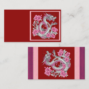 Cartão de visita do Dragão Flor