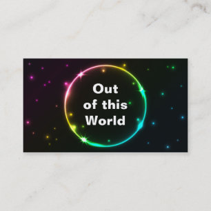 Cartão de visita do efeito da luz do círculo