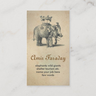 cartão de visita do elefante
