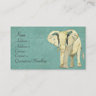 Cartão de visita do elefante branco