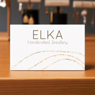 Cartão de visita do Elegante Dourado Dots Designer