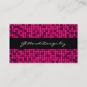 Cartão de visita do encanto do rosa quente