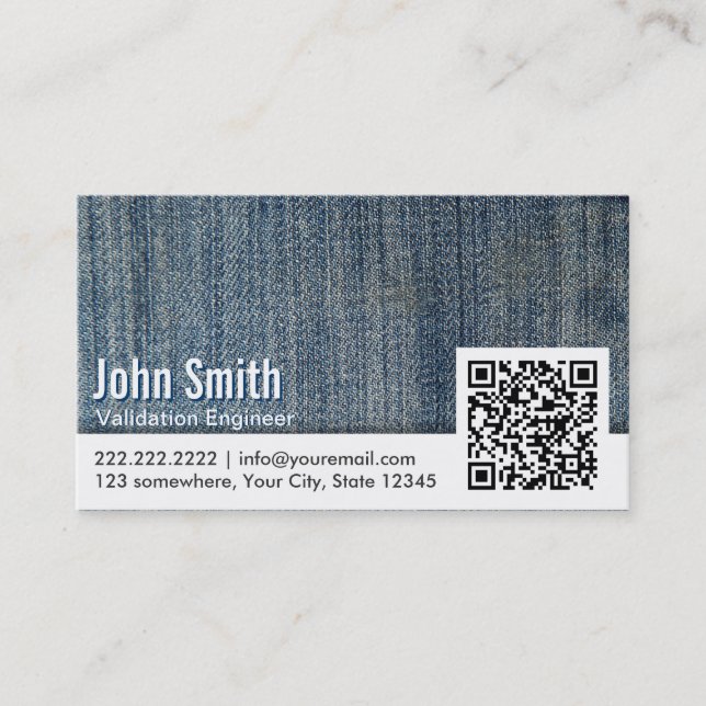 Cartão de visita do engenheiro da validação do (Frente)