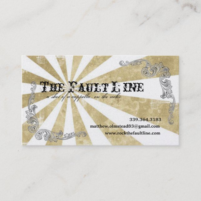 Cartão de visita do entretenimento de Starbust (Frente)