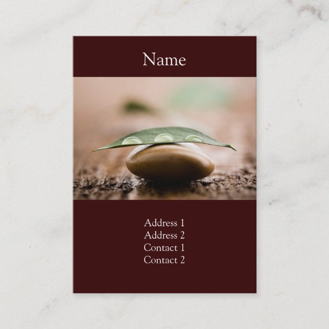 Cartão de visita do equilíbrio (Frente)