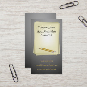 Cartão de visita do escritor