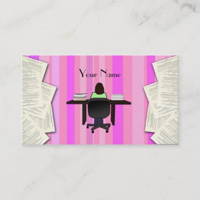 Cartão de visita do escritor de Techical (Frente)