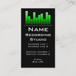 Cartão de visita do Estúdio de Gravação