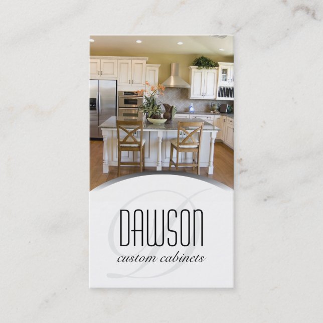 Cartão de visita do fabricante de armário feito (Frente)