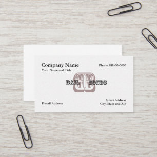 Cartão de visita do fiador da caução