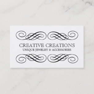 Cartão de visita do Flourish do rico do ébano