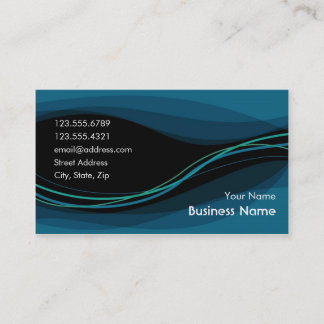 Cartão de visita do fluxo (azul da noite)