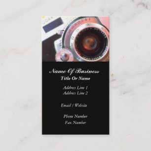Cartão de visita do fotógrafo