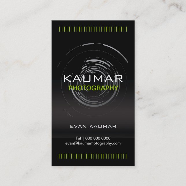 Cartão de visita do fotógrafo (Frente)
