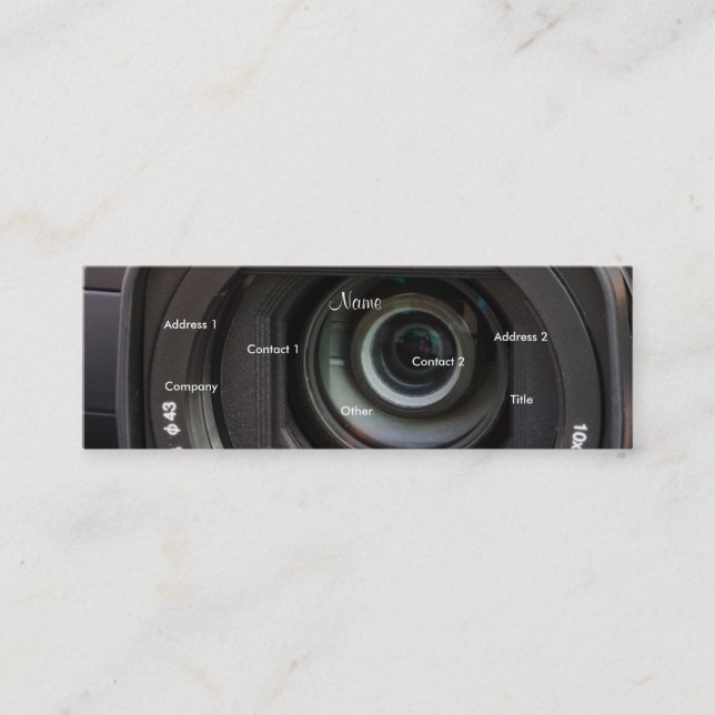 Cartão de visita do fotógrafo - customizável (Frente)