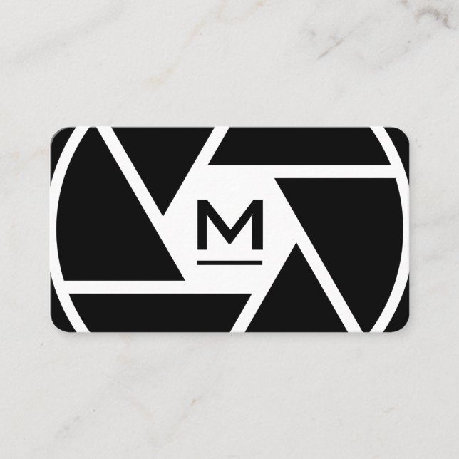 Cartão de visita do fotógrafo monográfico da lente (Frente)