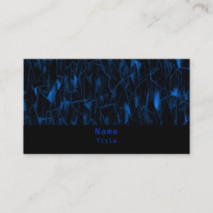 Cartão de visita do Fractal da lava, azul